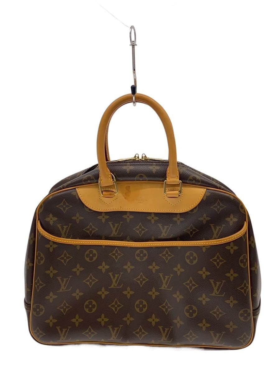 LOUIS VUITTON Bowling Vanity (Deauville) Handbag Monogram Canvas PVC BRW M47270