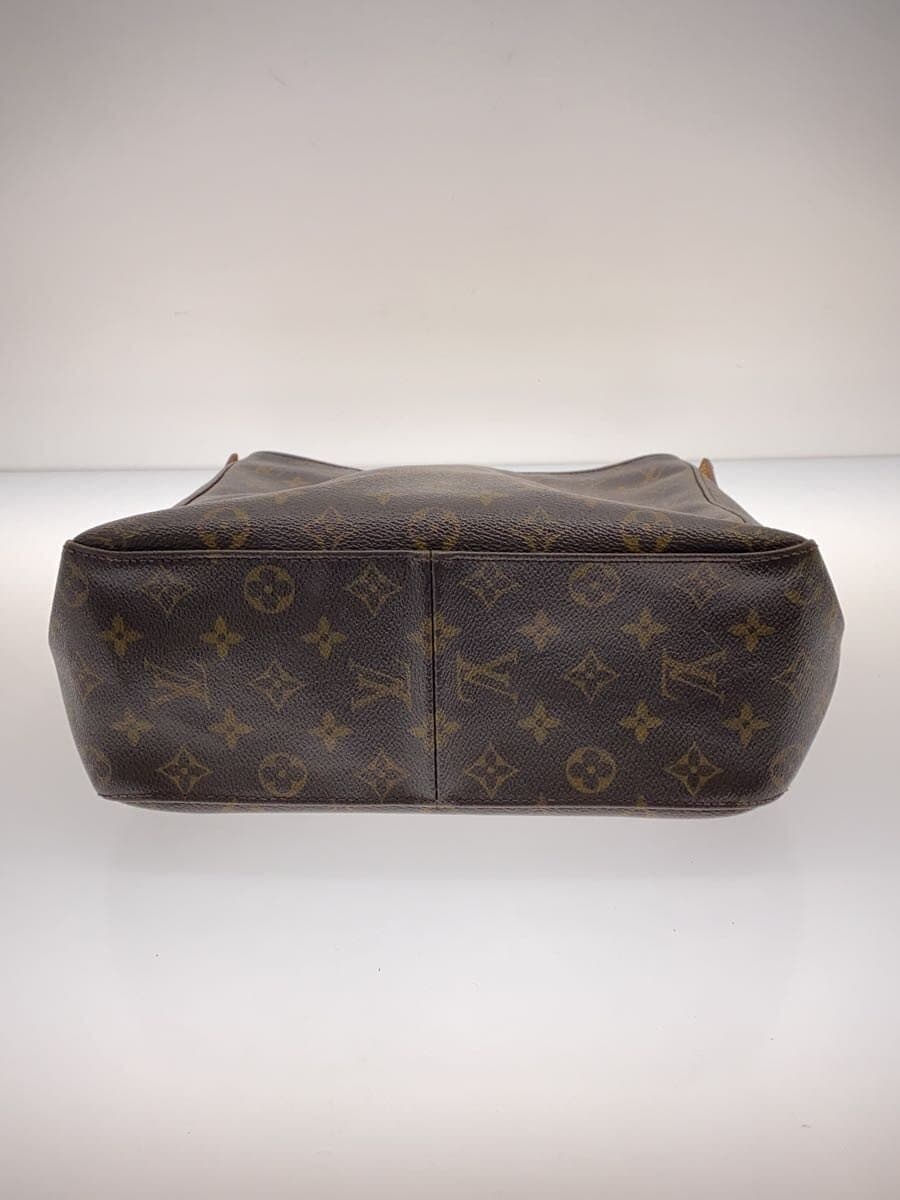 LOUIS VUITTON Looping GM Monogram Canvas Shoulder Bag Tote One Shoulder PVC BRW 4