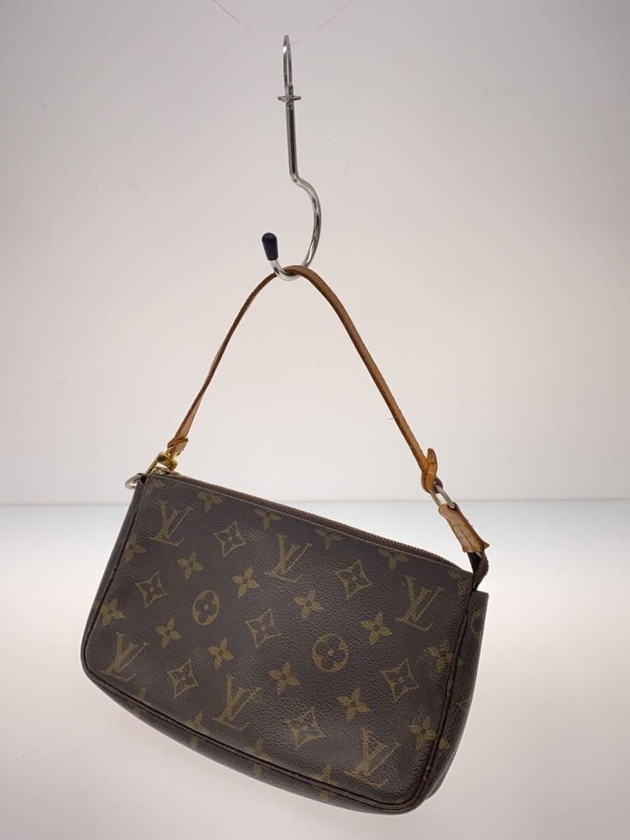 LOUIS VUITTON 1) Pochette Accessoires - Monogram Canvas Handbag Pouch Bag PVC 2