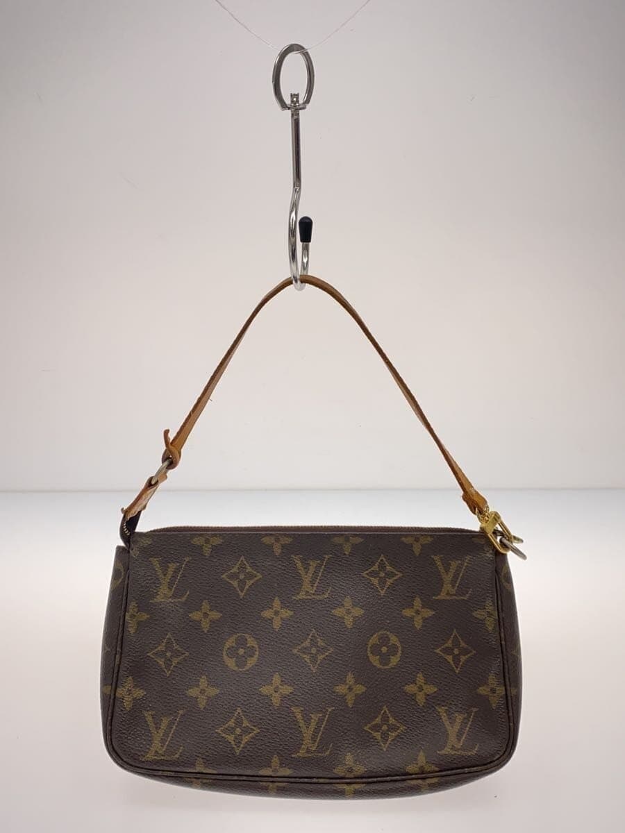 LOUIS VUITTON 1) Pochette Accessoires - Monogram Canvas Handbag Pouch Bag PVC 3
