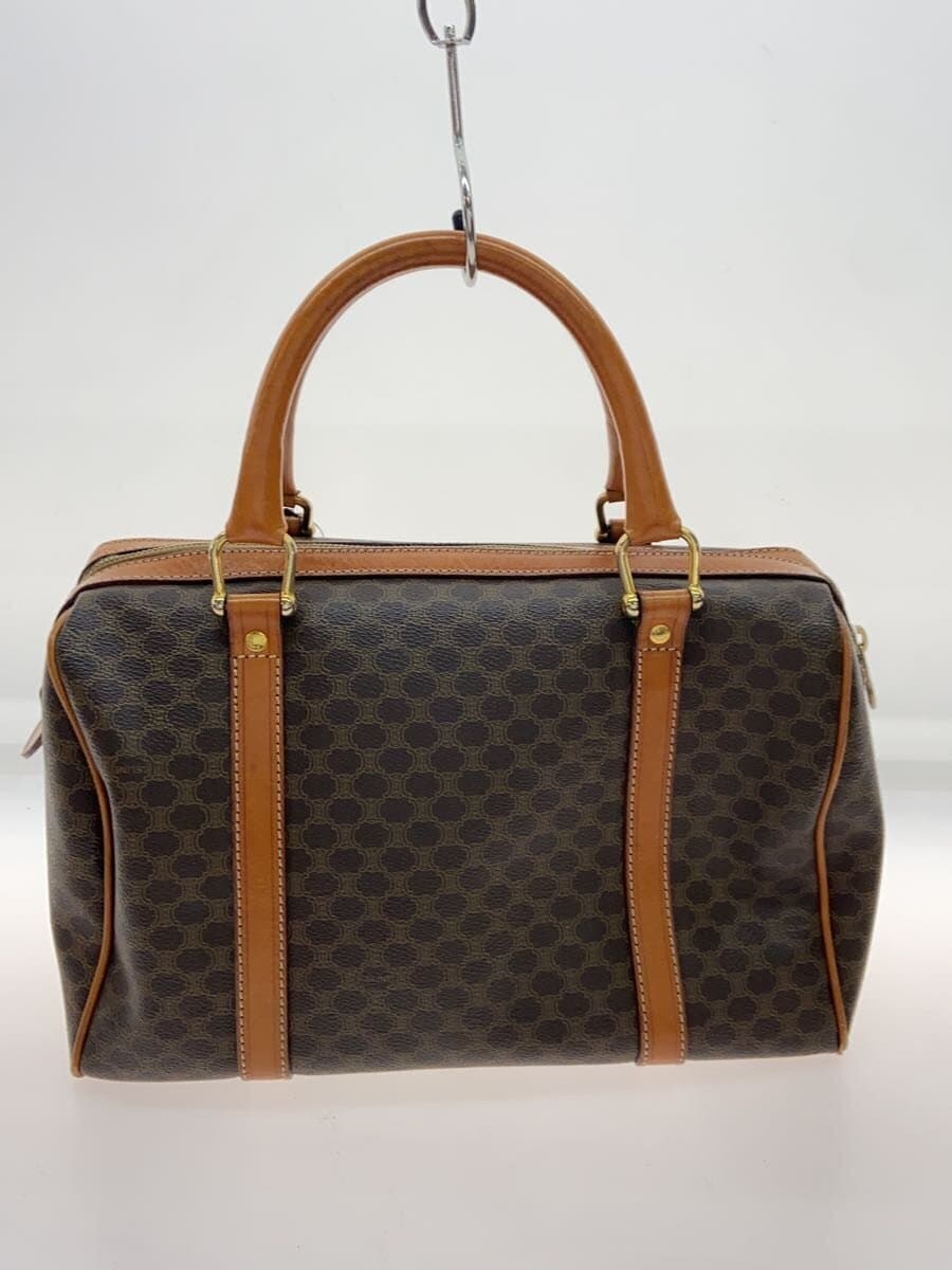 CELINE Mini Boston Bag PVC Brown All-over pattern M10 3