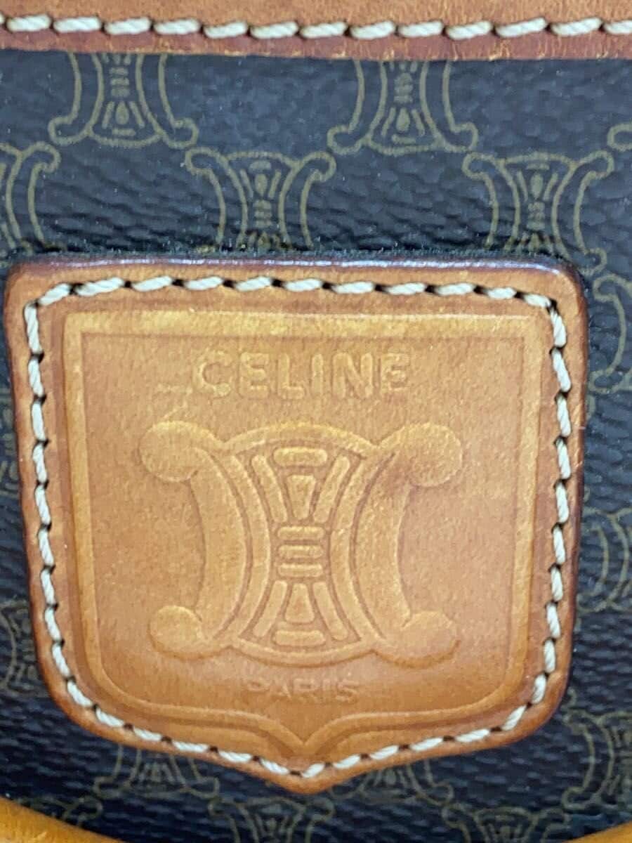 CELINE Mini Boston Bag PVC Brown All-over pattern M10 5