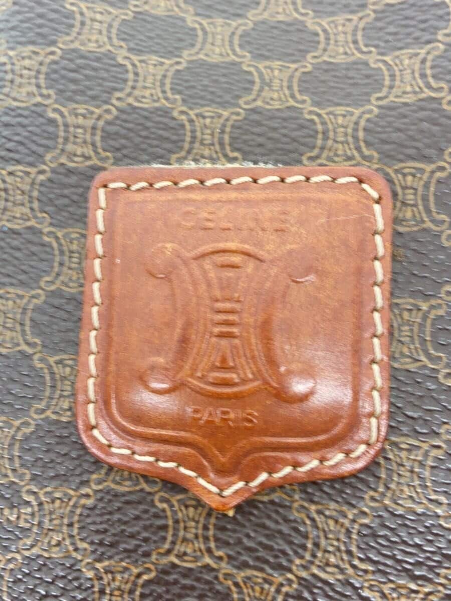 CELINE Macadam pattern drawstring shoulder bag BRW all-over pattern M08 5