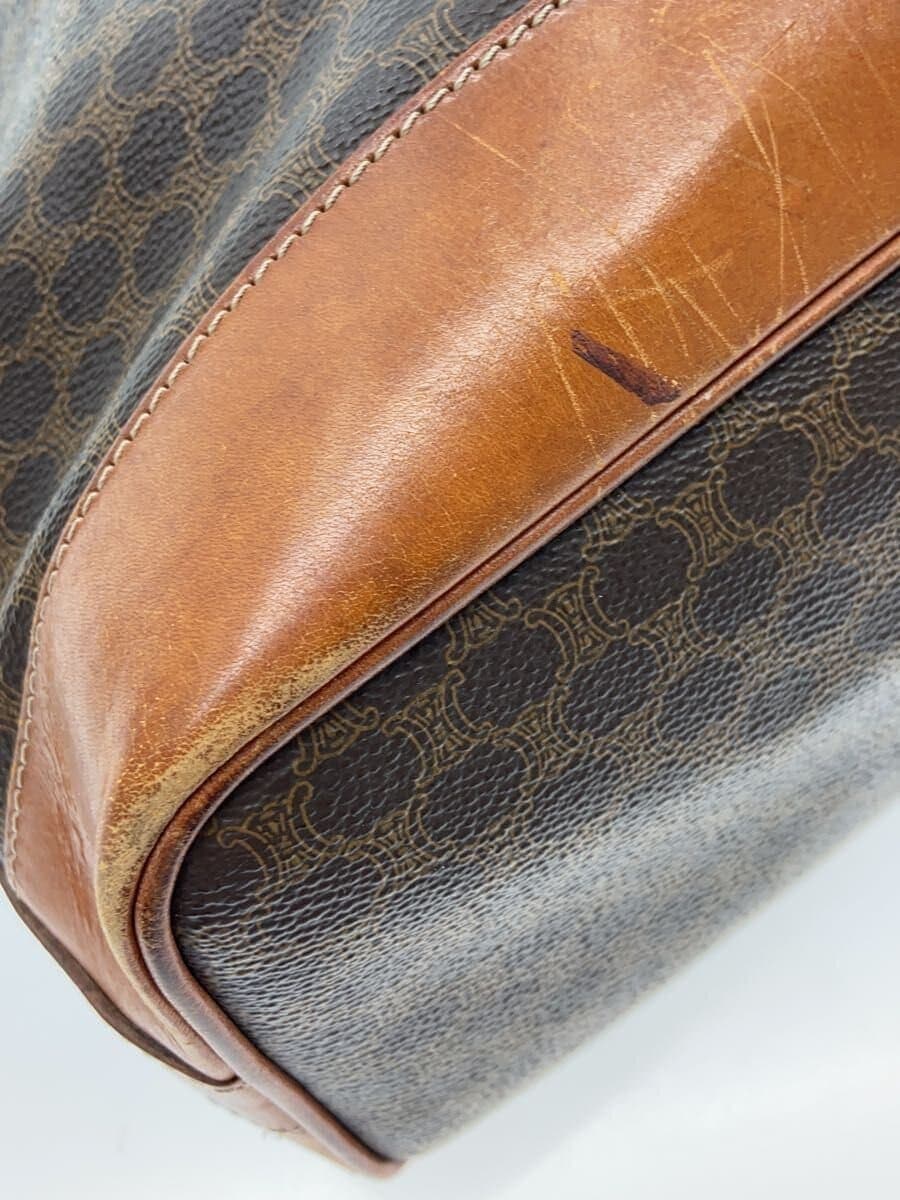 CELINE Macadam pattern drawstring shoulder bag BRW all-over pattern M08 7