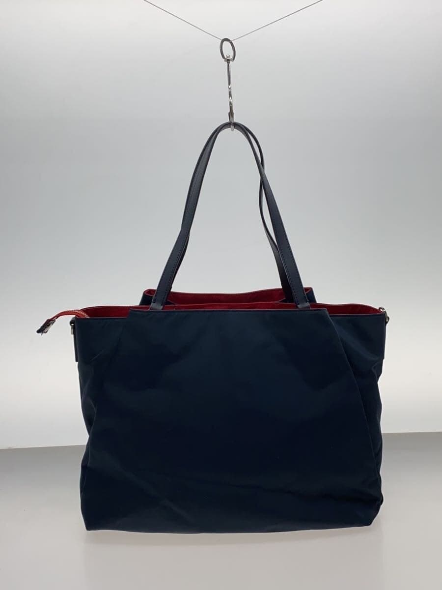 agnes b. Tote Bag Nylon NVY Solid 3