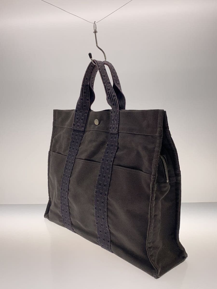 HERMES Tote Bag Canvas GRY 2
