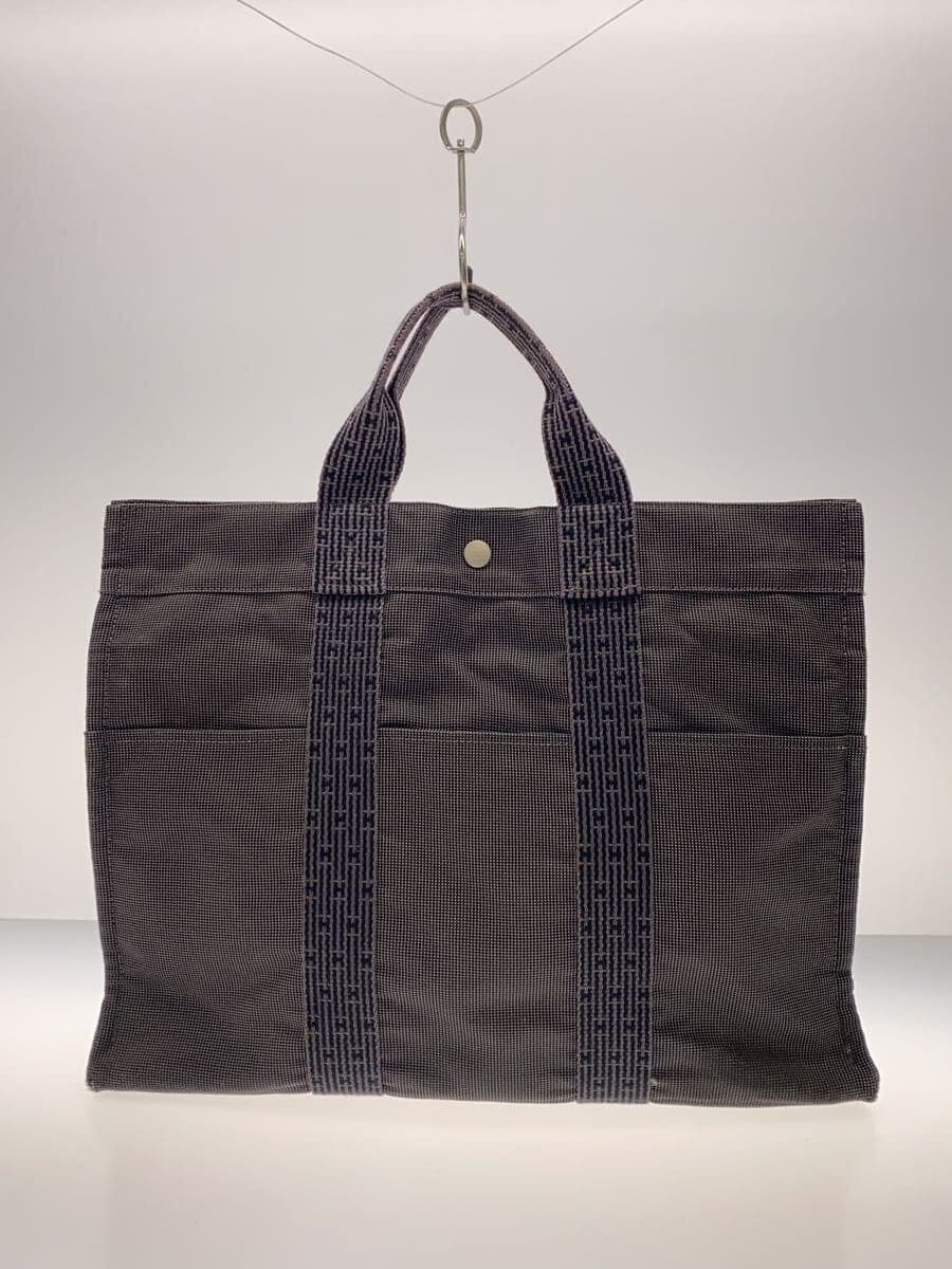 HERMES Tote Bag Canvas GRY 3