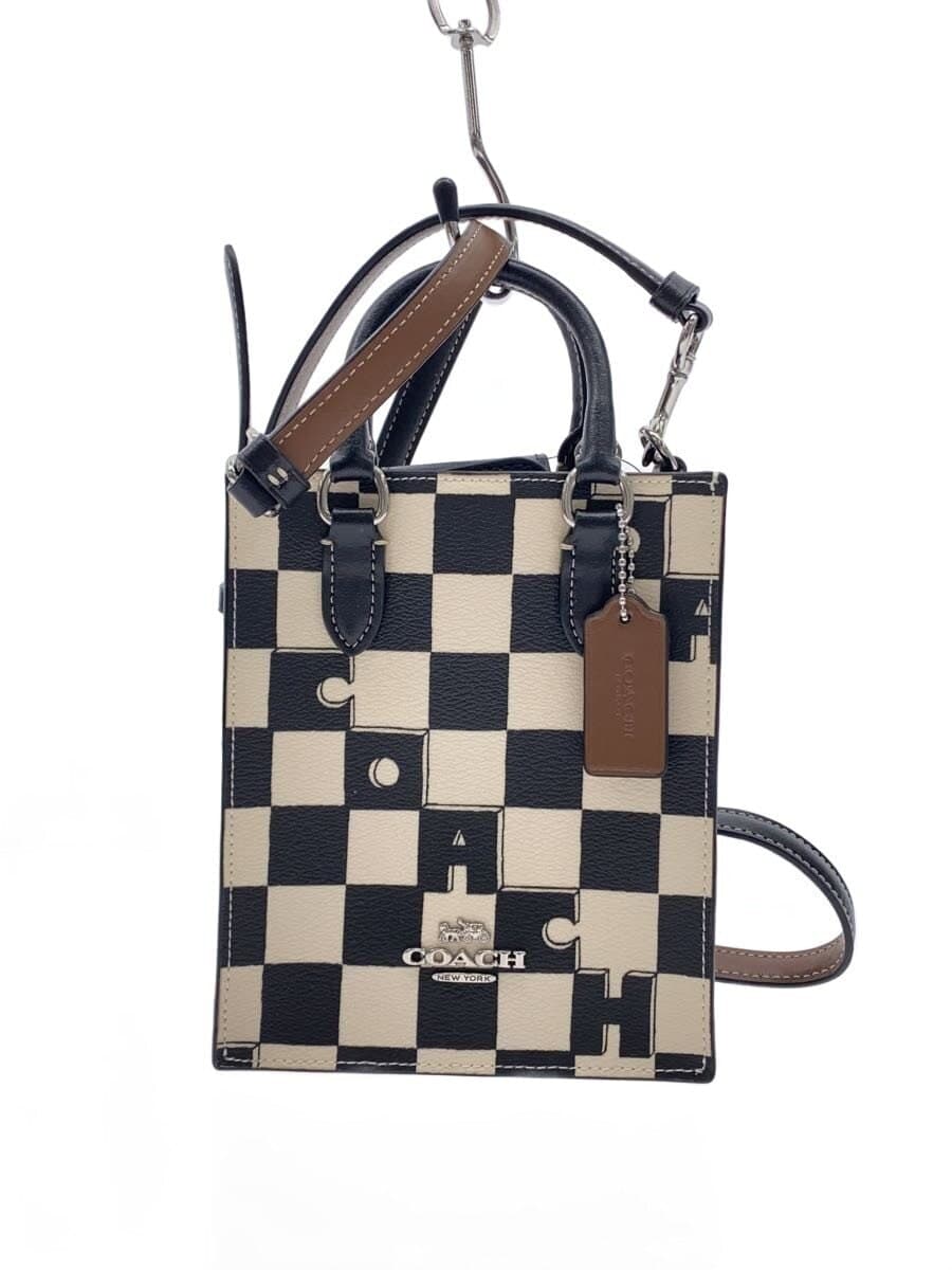 COACH Shoulder Bag Leather Check CR180