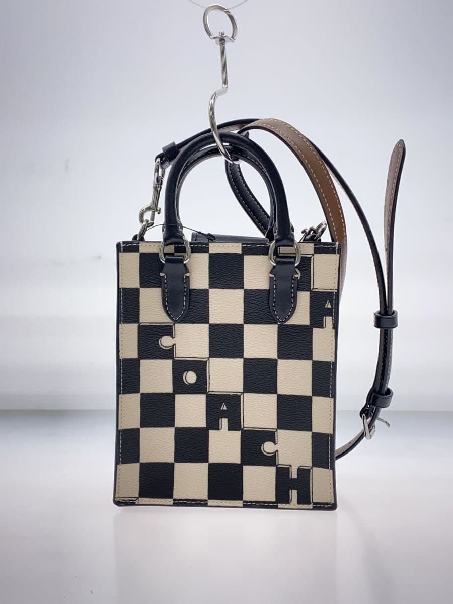 COACH Shoulder Bag Leather Check CR180 3