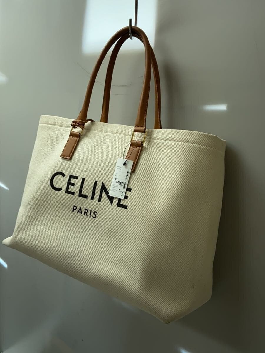 CELINE Horizontal Cabas Tote Bag Canvas CRM 2