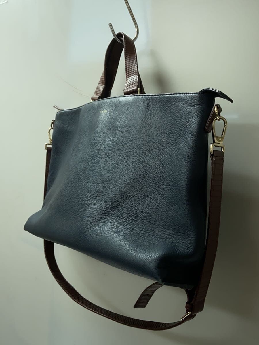 Paul Smith Shoulder Bag Leather NVY Solid 2