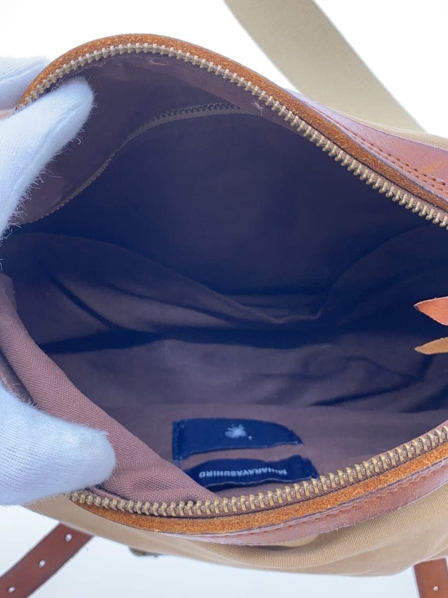 MIHARA YASUHIRO Archive Leather 0x Canvas 2WAY Shoulder Bag BEG 6