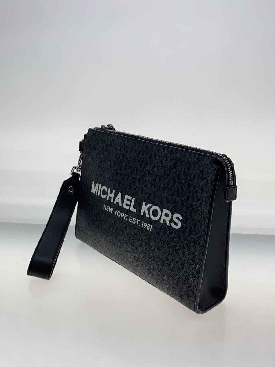 MICHAEL KORS COOPER Pouch Large - MK Signature BLK Allover Pattern 37R4LCOU9B 2