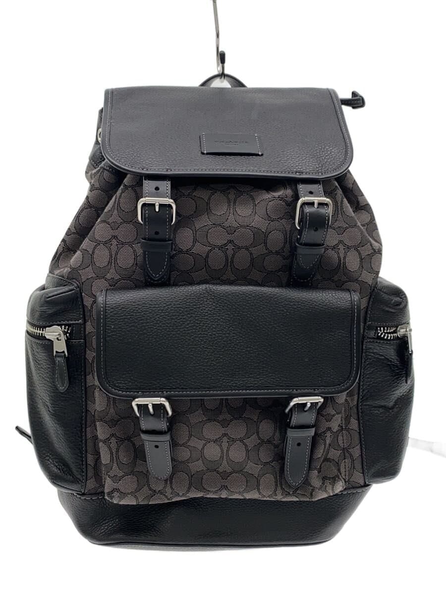 COACH Backpack Leather Black CT016