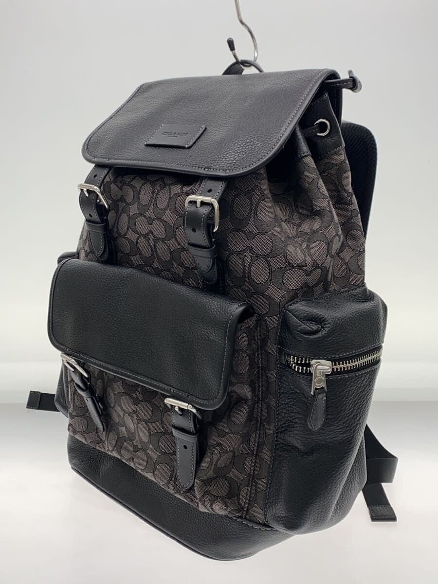 COACH Backpack Leather Black CT016 2