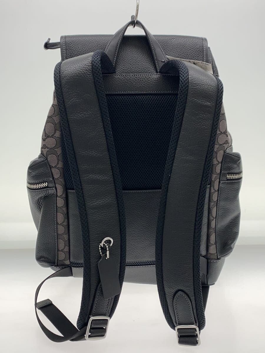 COACH Backpack Leather Black CT016 3