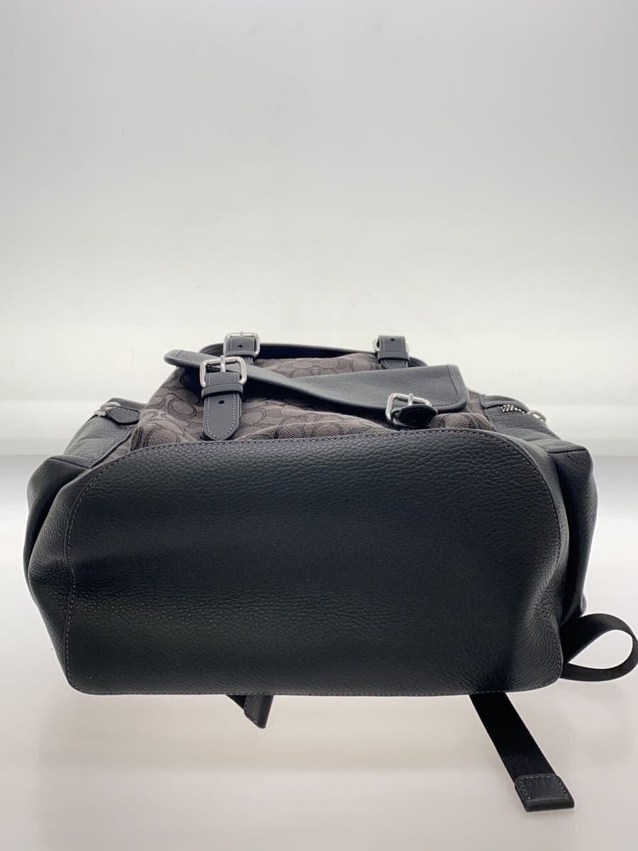 COACH Backpack Leather Black CT016 4