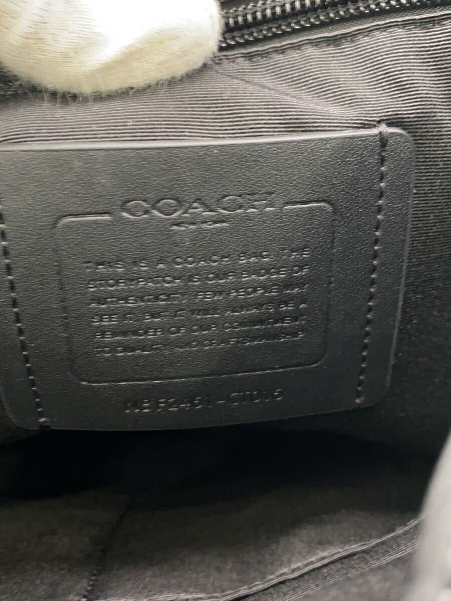 COACH Backpack Leather Black CT016 5