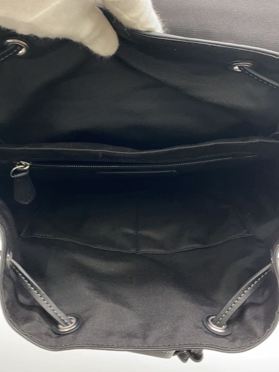 COACH Backpack Leather Black CT016 6