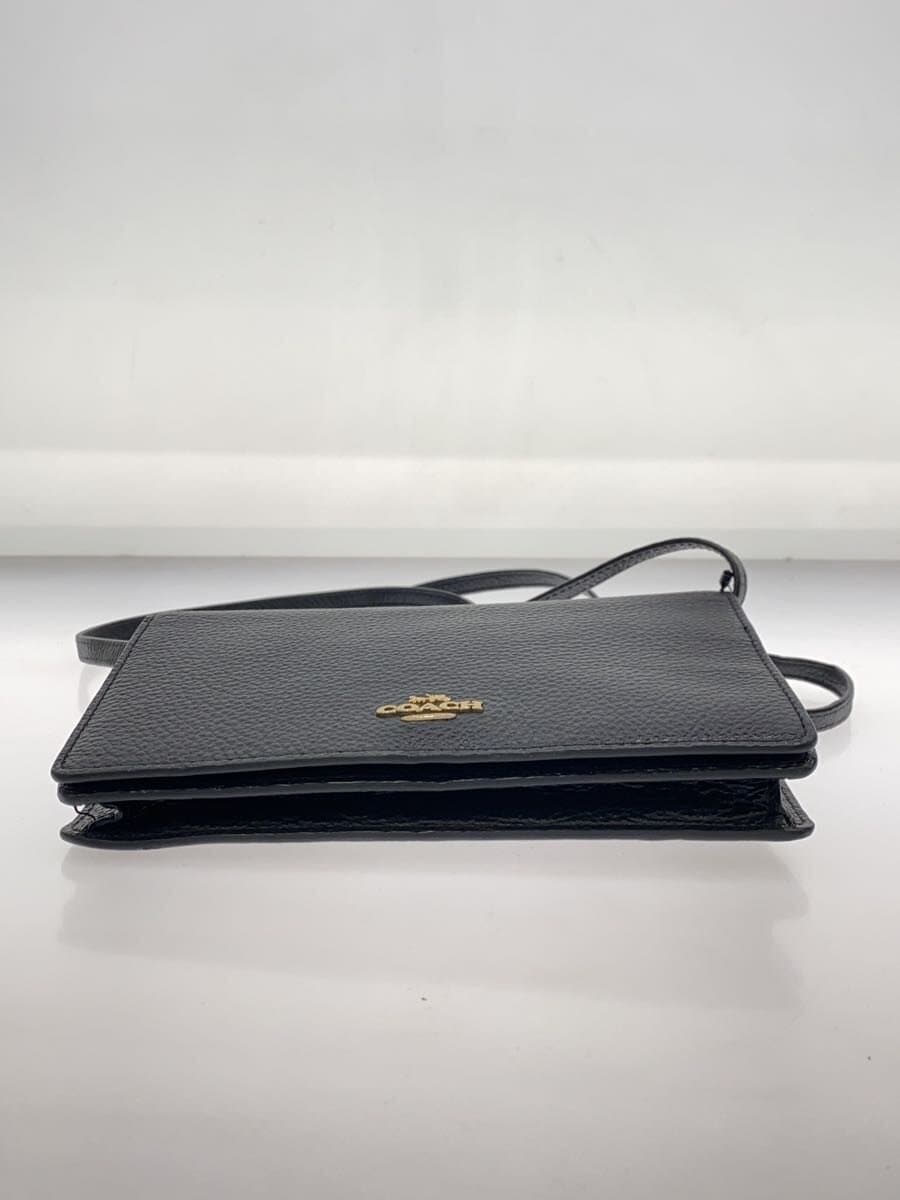 COACH Shoulder Bag Leather Black 4