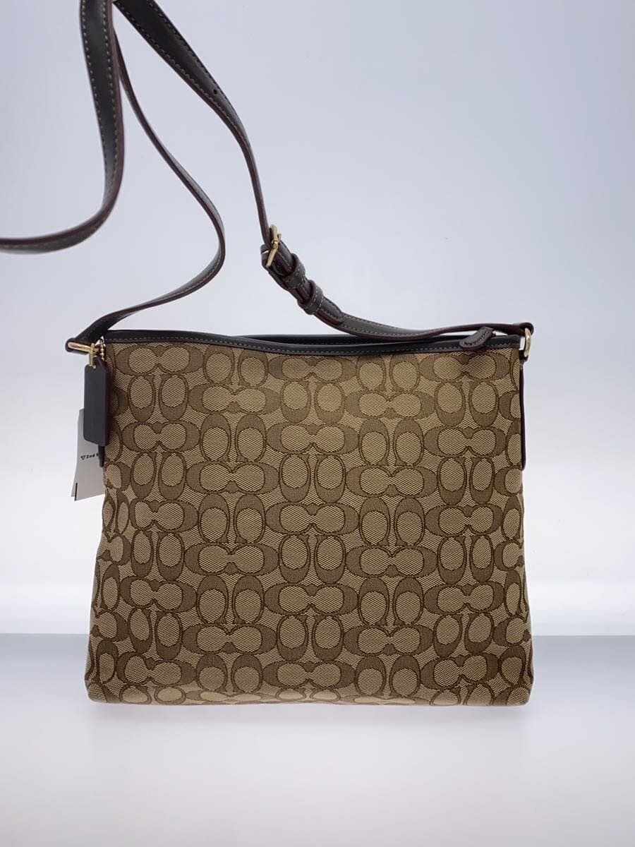 COACH File Bag Signature Dark Brown Leather Canvas BRW Allover Pattern F58285 3