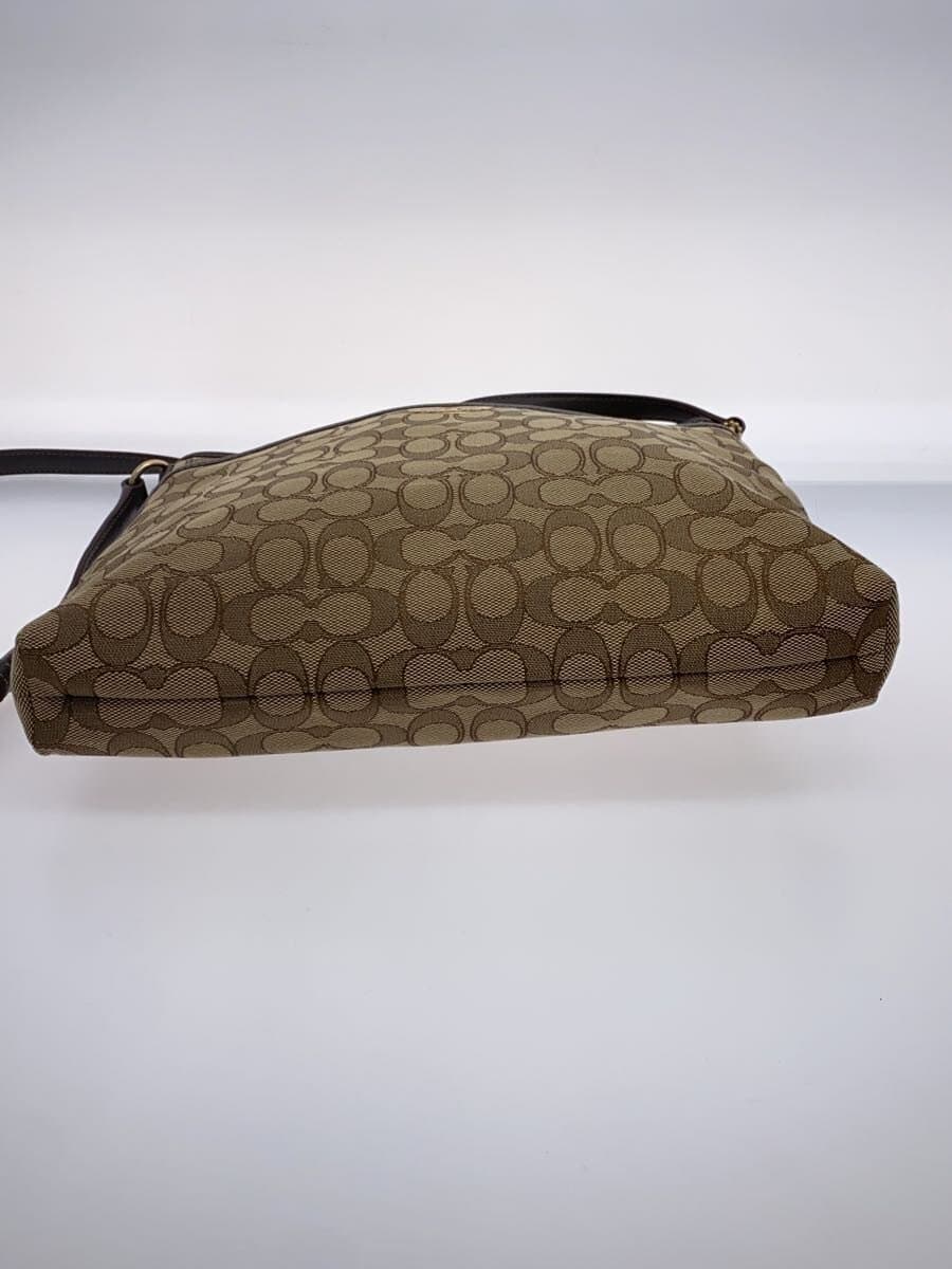 COACH File Bag Signature Dark Brown Leather Canvas BRW Allover Pattern F58285 4