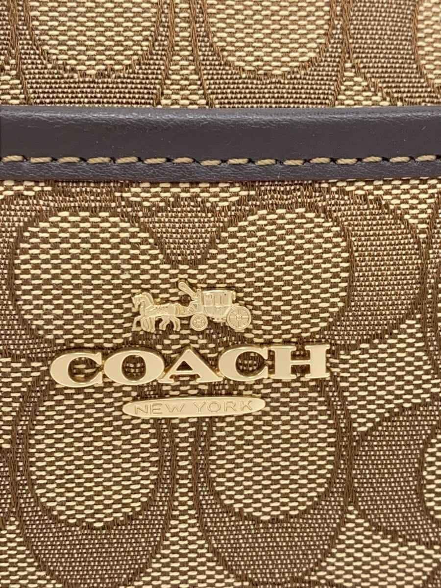 COACH File Bag Signature Dark Brown Leather Canvas BRW Allover Pattern F58285 5