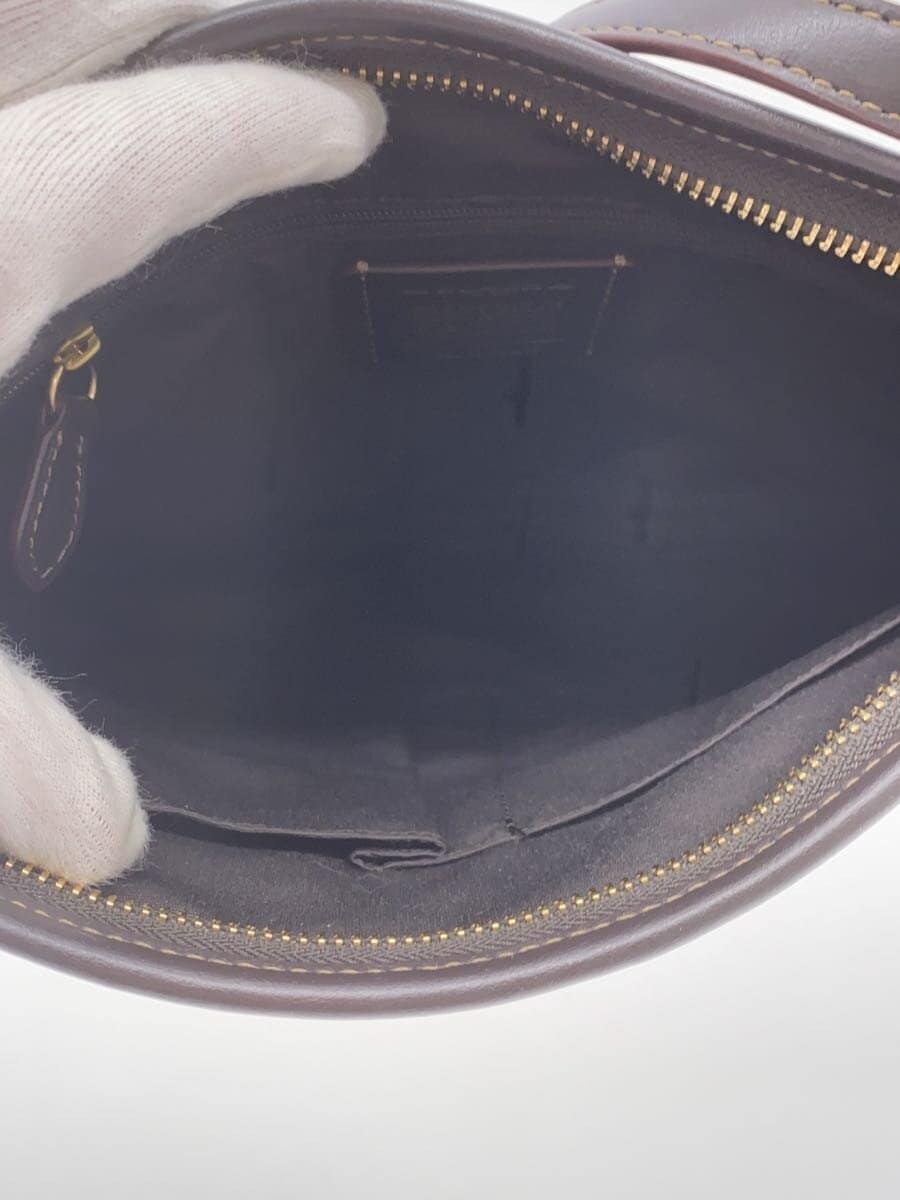 COACH File Bag Signature Dark Brown Leather Canvas BRW Allover Pattern F58285 6