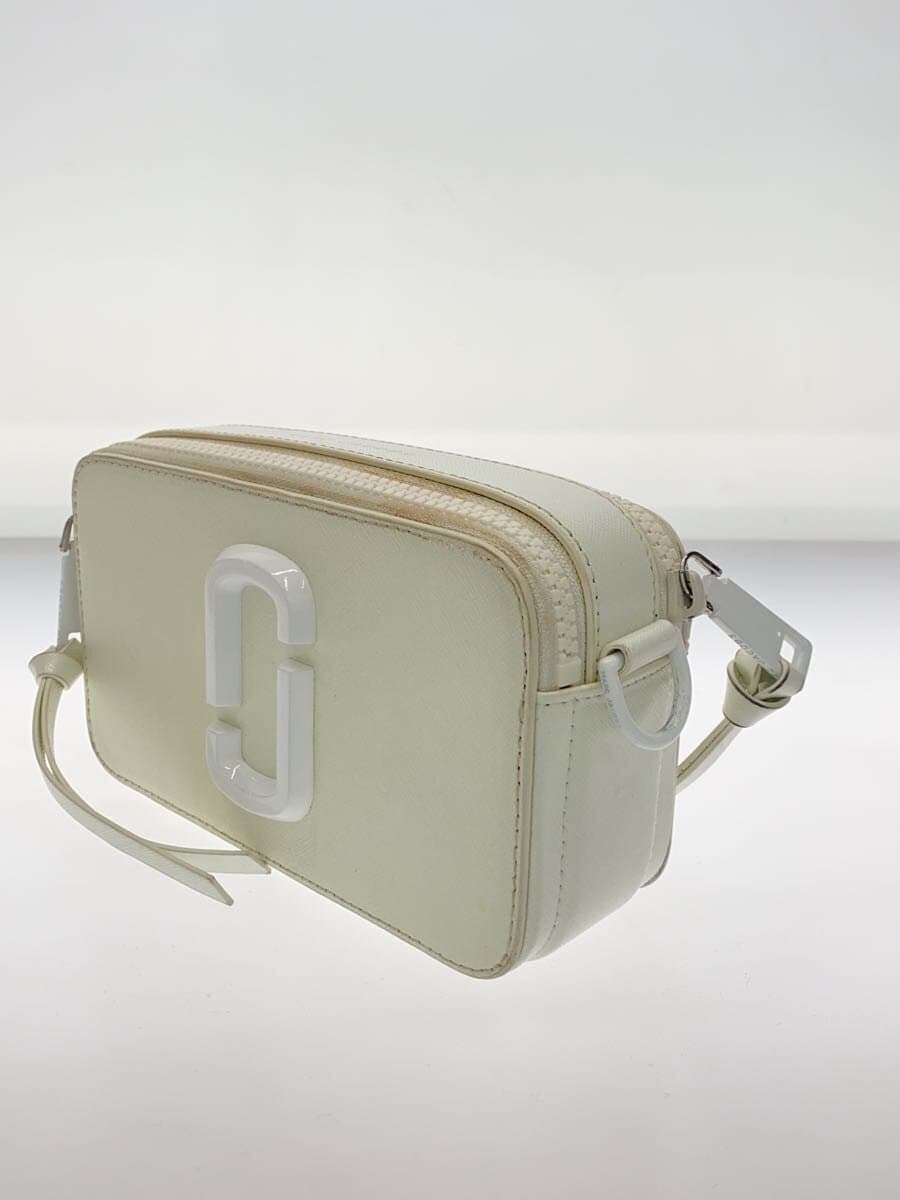 MARC BY MARC JACOBS Shoulder Bag Leather White Solid Color 2