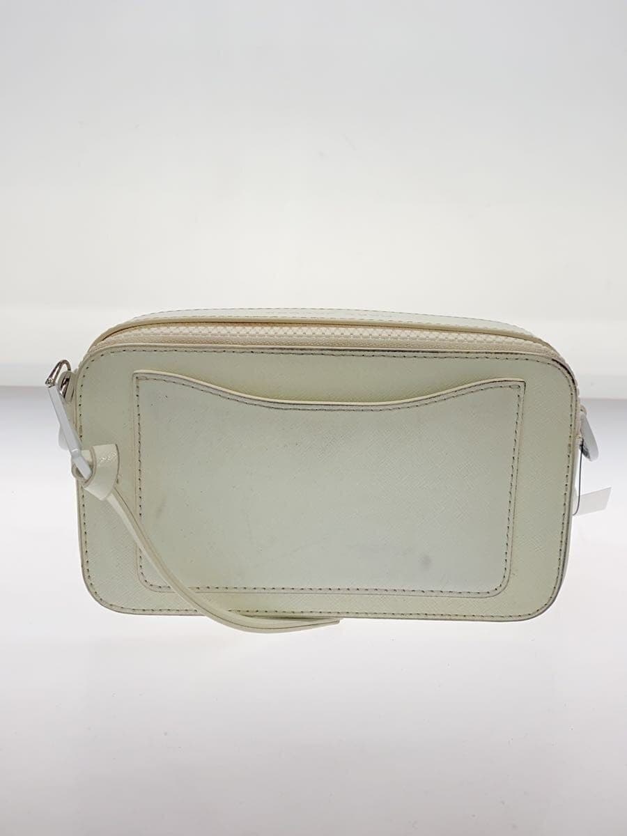 MARC BY MARC JACOBS Shoulder Bag Leather White Solid Color 3