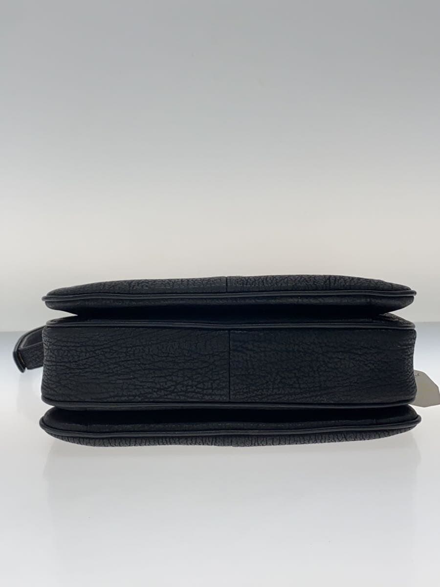 Other Brand Blue Shark Shark Leather JRA Shoulder Bag Leather BLK Solid 4