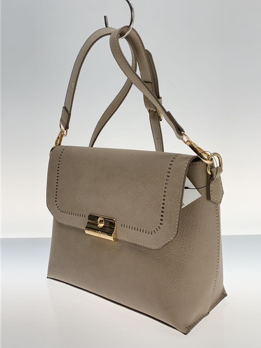 HUNDRED Shoulder Bag BEG Solid Corner Wear With Stain 2