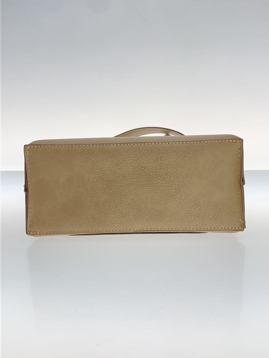 HUNDRED Shoulder Bag BEG Solid Corner Wear With Stain 4