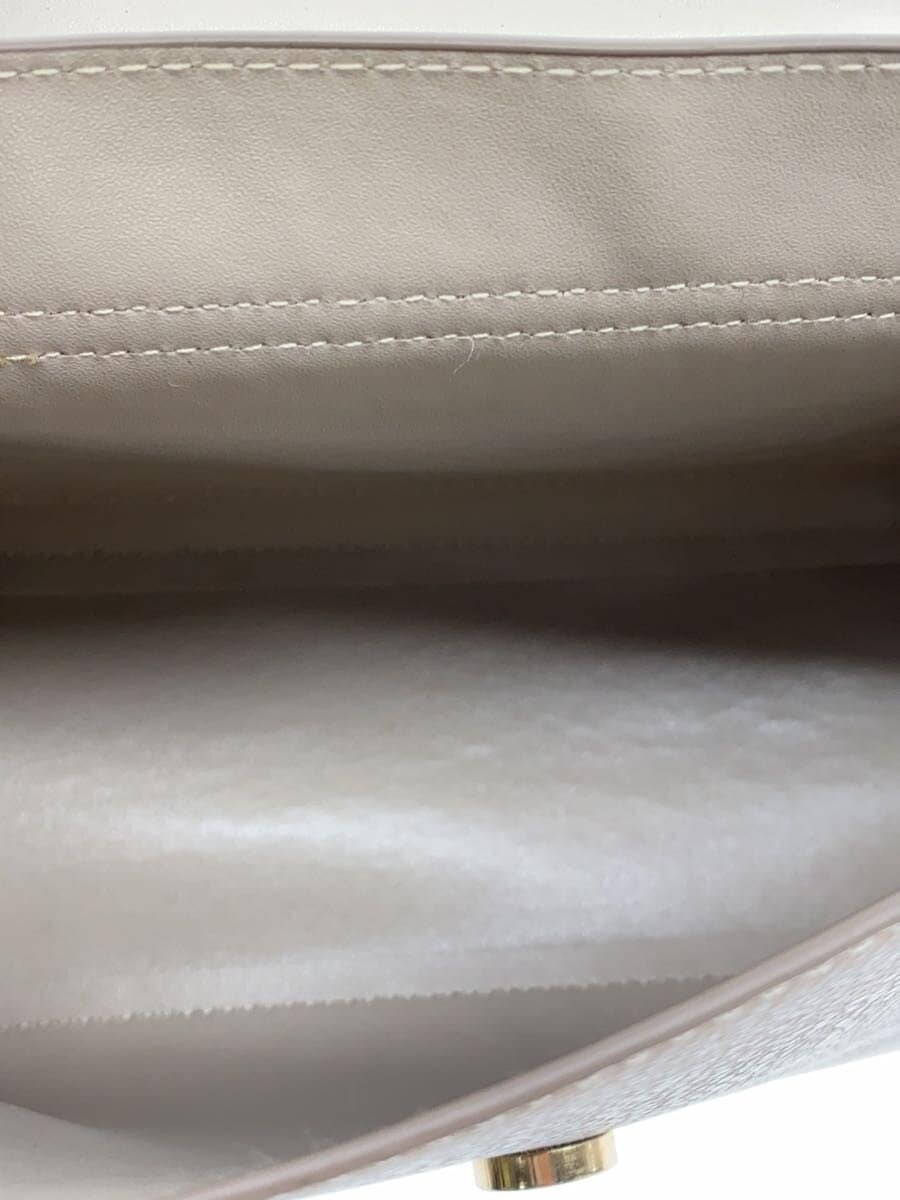 HUNDRED Shoulder Bag BEG Solid Corner Wear With Stain 6