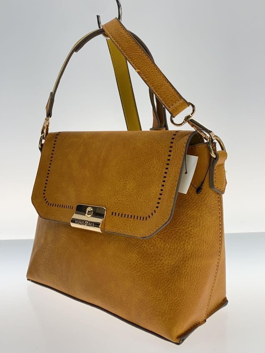 HUNDRED Shoulder Bag CML Solid Corner Wear With Stain Hardware Deteriorated 2