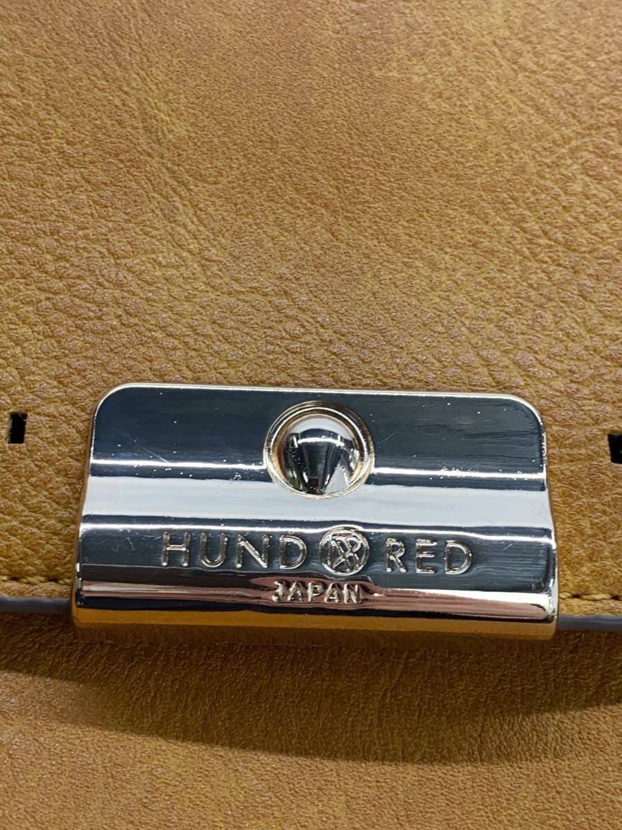 HUNDRED Shoulder Bag CML Solid Corner Wear With Stain Hardware Deteriorated 5