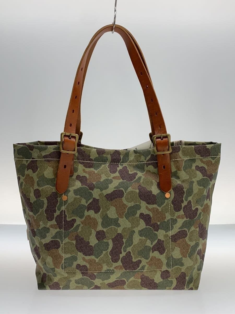 SLOW Shoulder Bag GRN Camouflage Belt Discoloration With Wear Hardware Deteriorated 3