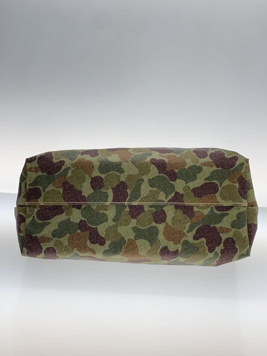 SLOW Shoulder Bag GRN Camouflage Belt Discoloration With Wear Hardware Deteriorated 4