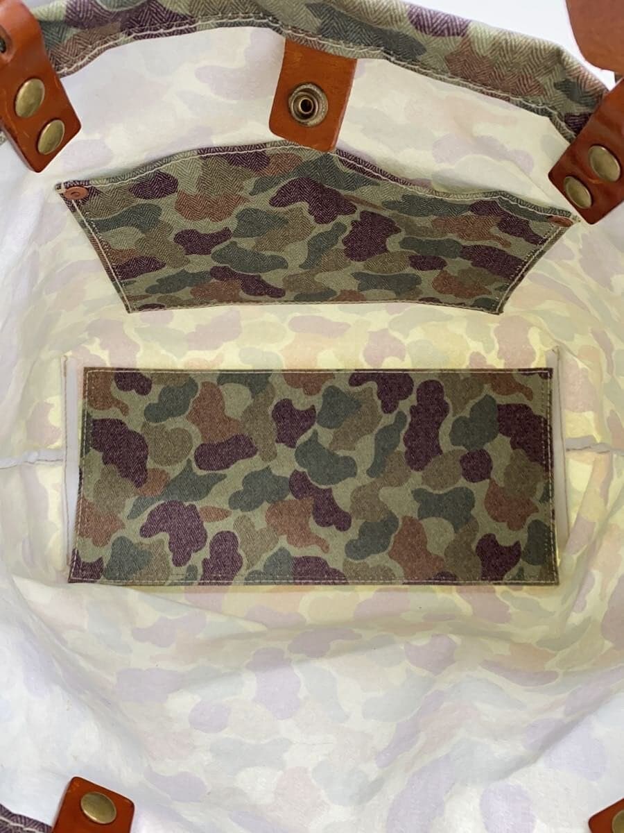SLOW Shoulder Bag GRN Camouflage Belt Discoloration With Wear Hardware Deteriorated 6