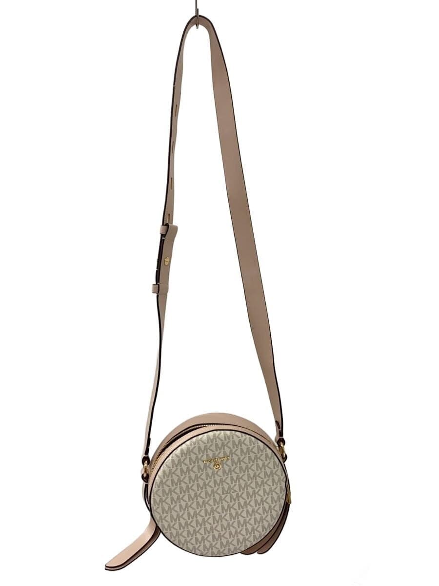 MICHAEL KORSMK Signature Medium Circle Crossbody Shoulder Bag PNK All Over Pattern