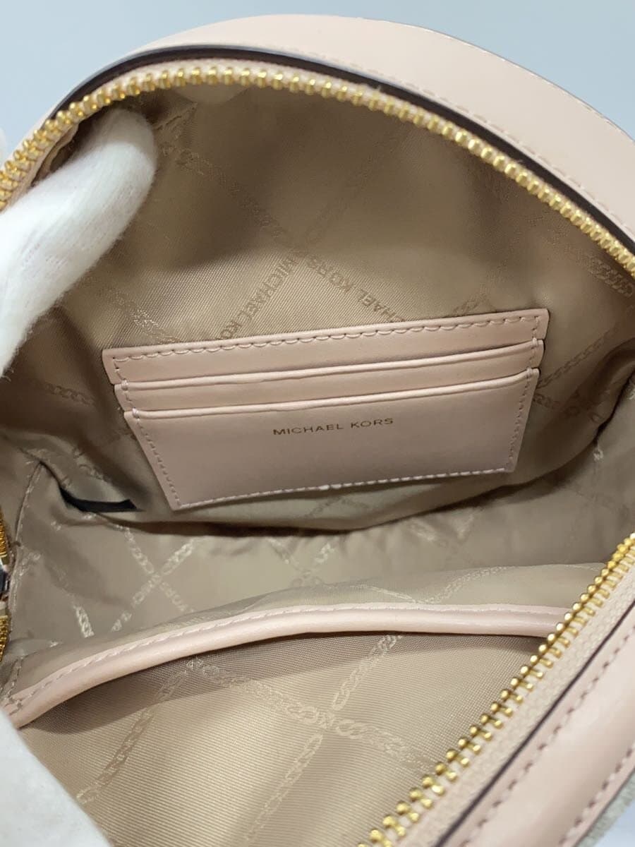 MICHAEL KORSMK Signature Medium Circle Crossbody Shoulder Bag PNK All Over Pattern 6