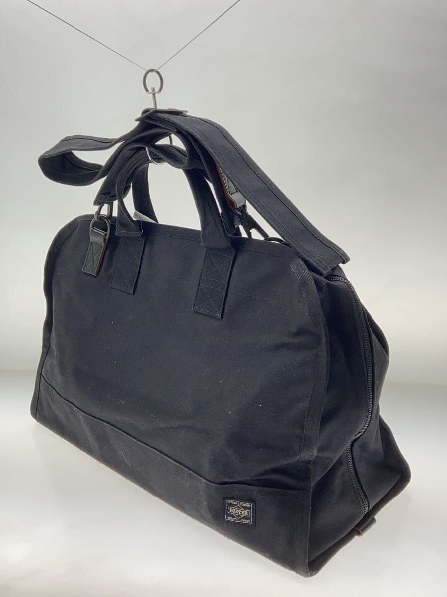 PORTER Boston Bag STAIN BOSTON BAG 2WAY Canvas BLK Plain 2