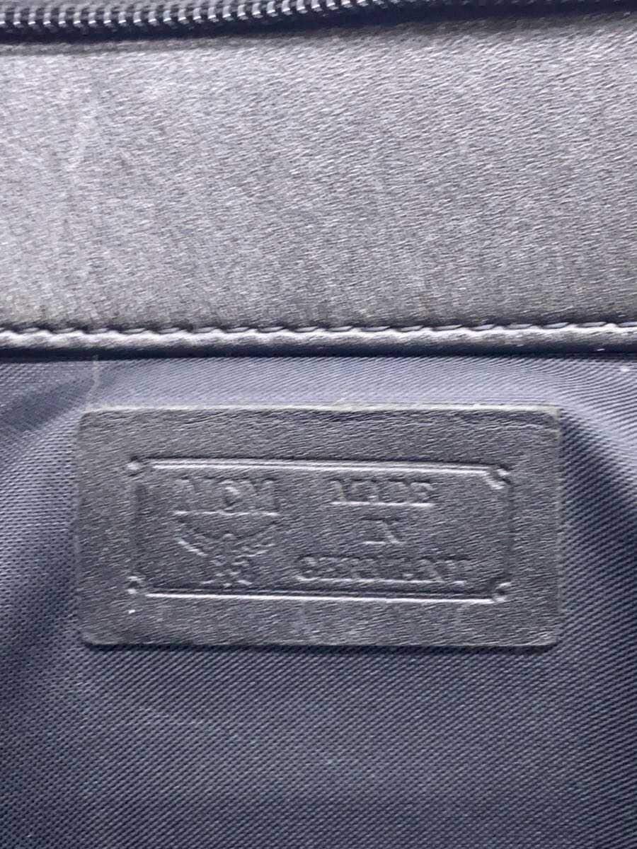 MCM Logo Gram Chain Handle Tote Bag Nylon Black Black Monogram 5