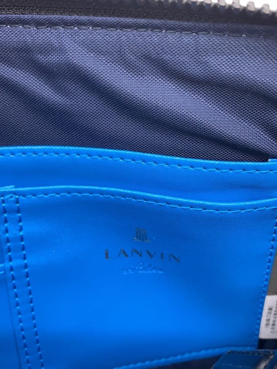 LANVIN en Bleu Sacoche Shoulder Pouch Shoulder Bag Blue Blue Solid 5