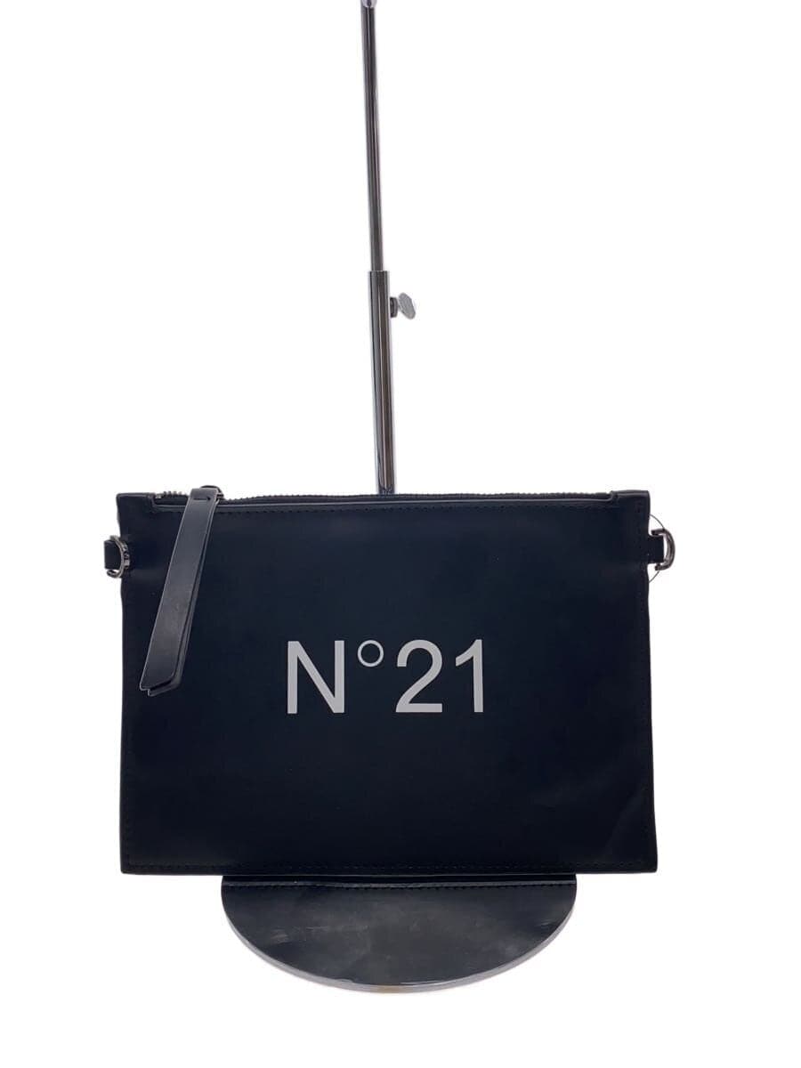 N21(numero ventuno)Front Logo Clutch Bag Mini Pouch Second Bag Black Black
