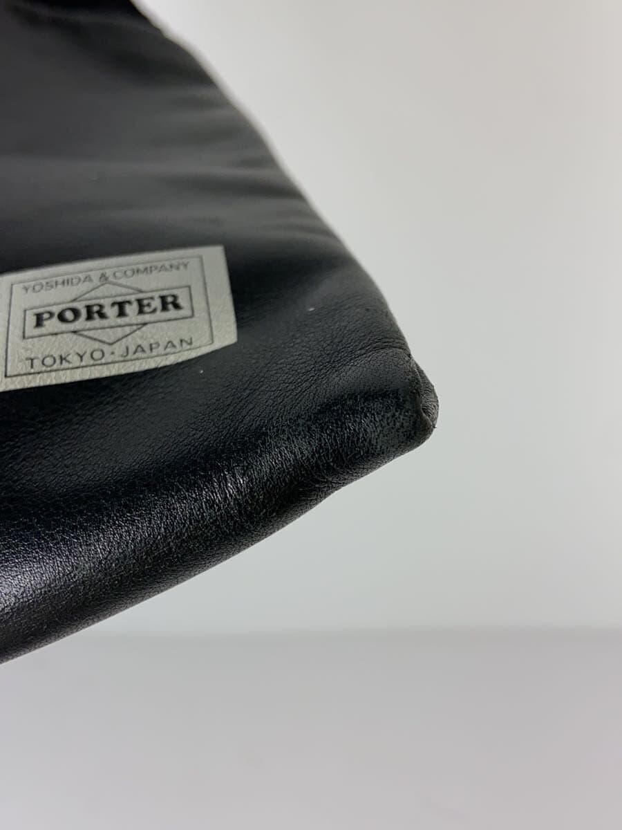 PORTER Shoulder Bag Drawstring EASE Ease DRAWSTRING Leather BLK 028-0504 7
