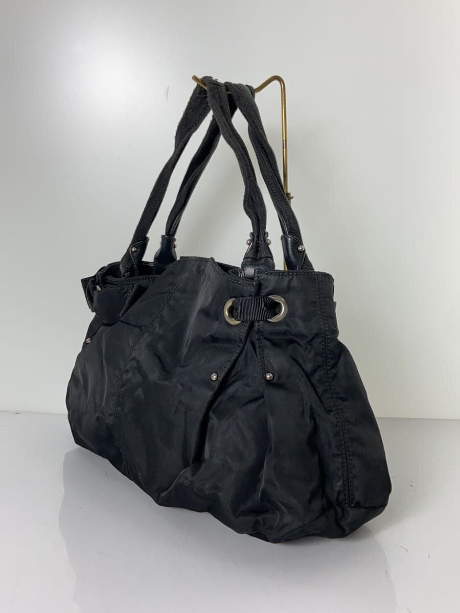 Salvatore Ferragamo Handbag Nylon Black Solid Vara Ribbon Tote Bag 2