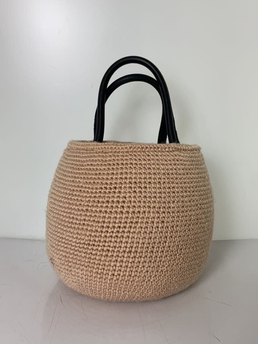 a-jolie Handbag Basket Bag Pearl Sunglasses BEG Knit Basket Bag 3