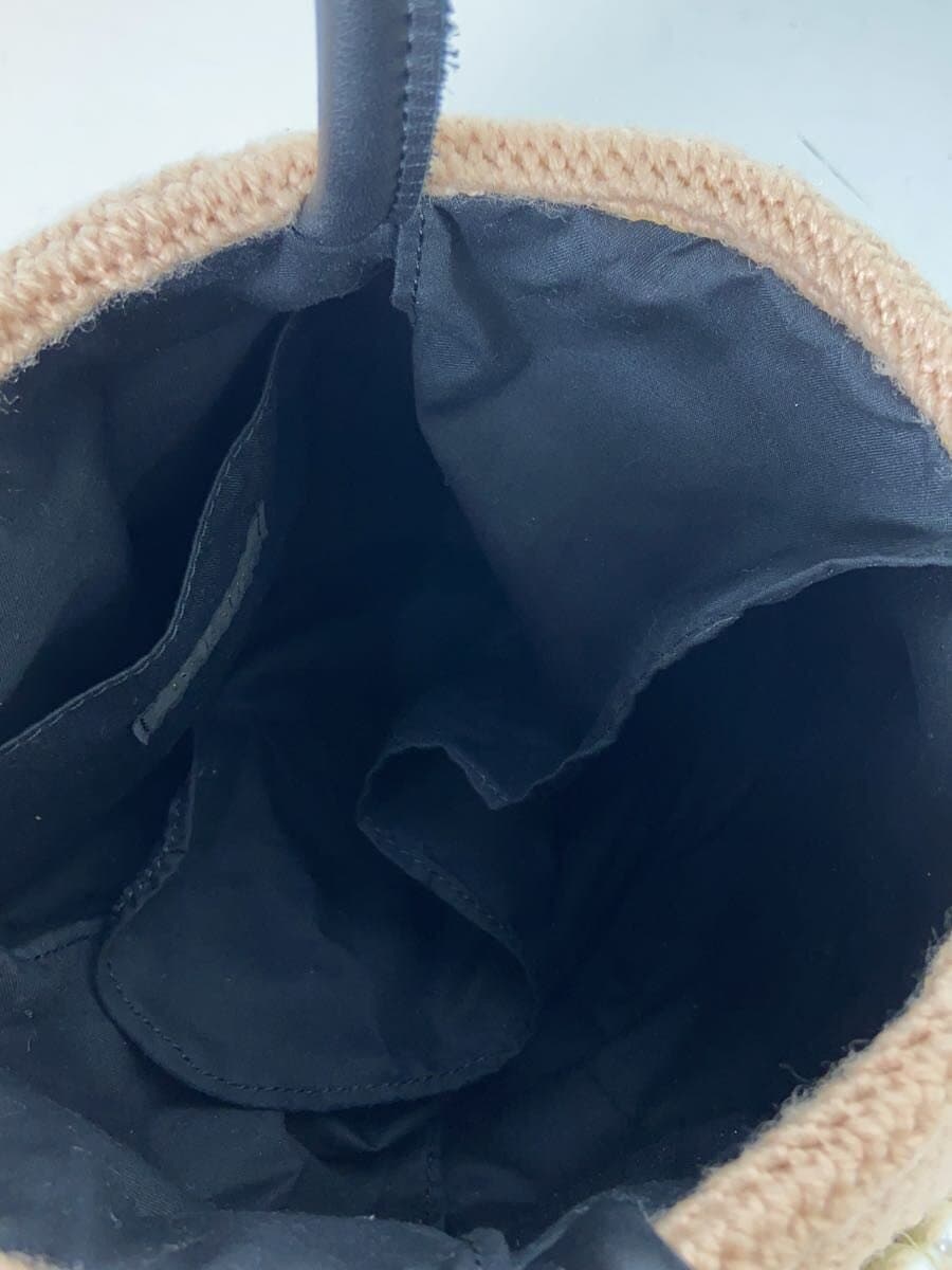 a-jolie Handbag Basket Bag Pearl Sunglasses BEG Knit Basket Bag 6