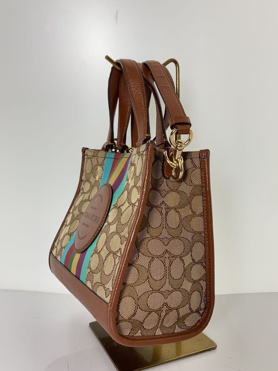 COACH Handbag Canvas Dempsey C5637 Shoulder Bag 2-Way Signature 2